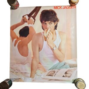 Mick Jagger She's The Boss Vintage 1985 Promo Album‎ Poster 30x34 Rock Pop Ad